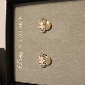 Disney Baublebar Gold Minnie Mouse Stud Earrings